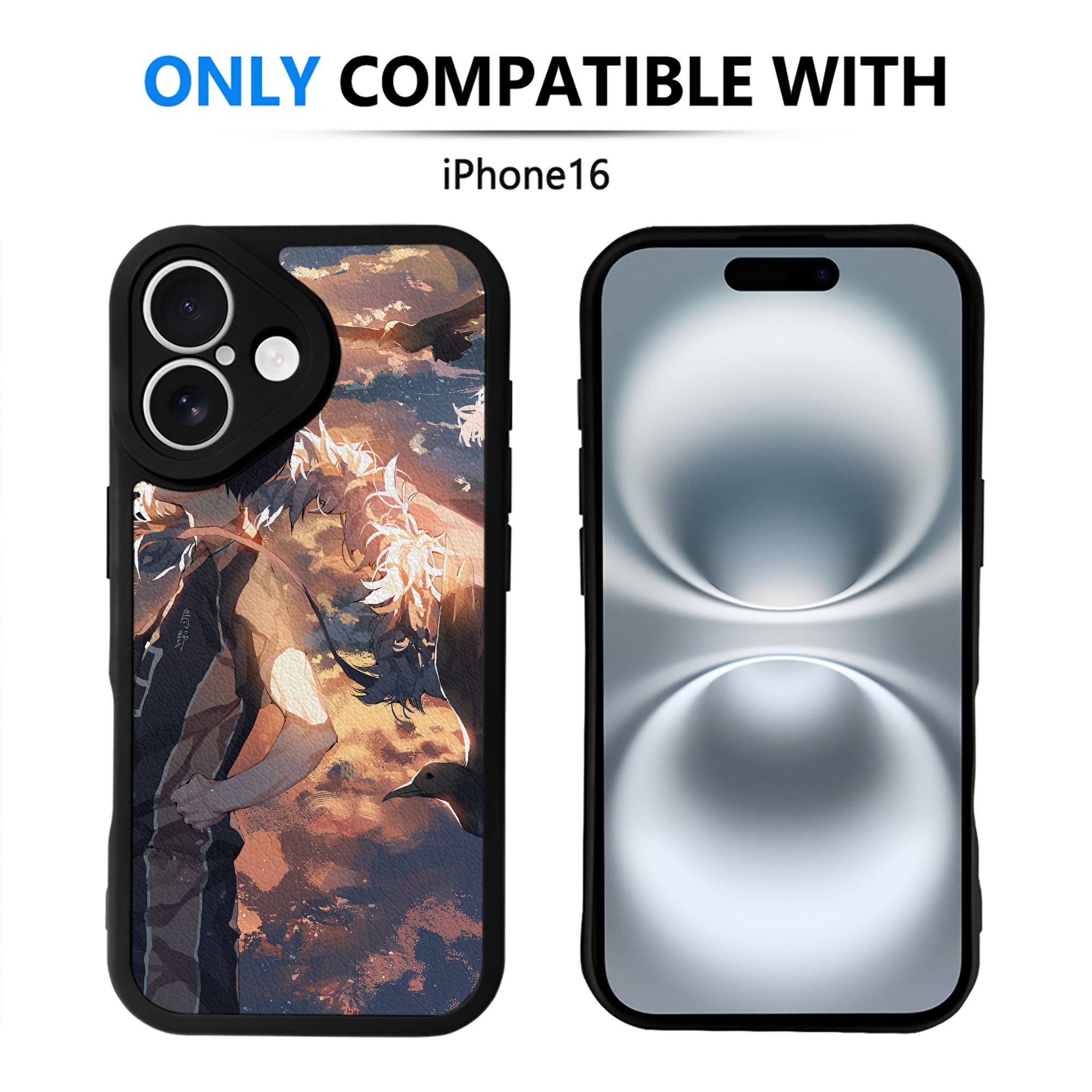 （画像用） ハイキュー!! Haikyu!! 【iPhone 16シリーズ対応】シリコンスマホケース（レザー調） 材質：シリコン